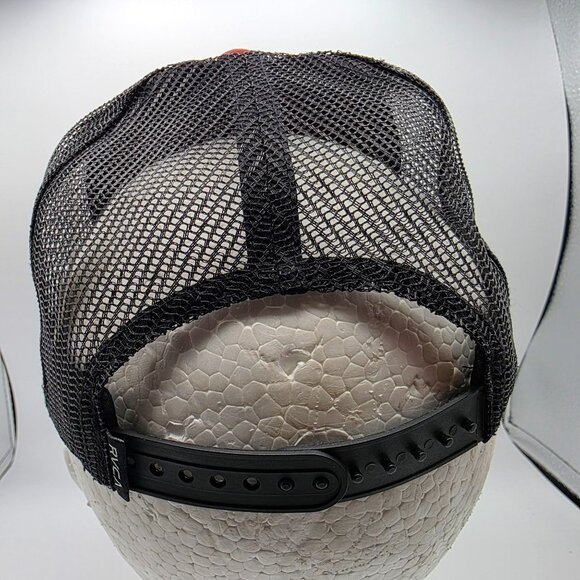 RVCA Aloha Adults Red Black Trucker Hat Casual Beach Summer Athletic Adjustable - Picture 3 of 9